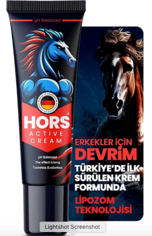 Yurorganicq Hors Active Cream Uzun Süre Etkili Erkeklere Özel Krem 50ml / Long Time Effect Retarder And Hardener Cream 50ml