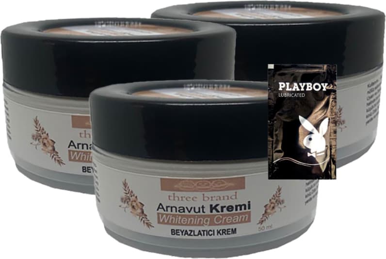 Three Brand Arnavut Kremi A-400 Whitens Cream 3 Adet Adet Aklık Kremi 50 ml + 1 Adet Jel Hediye