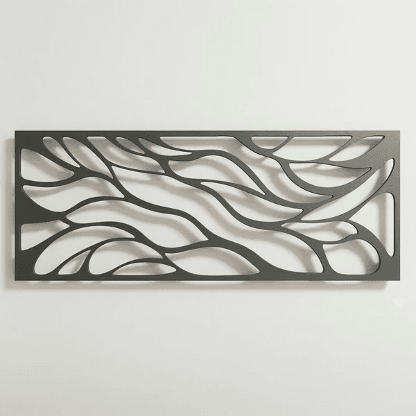 Soyut Desenli Duvar Tablosu MDF Lazer Kesim Modern Minimal Estetik Duvar Süsü
