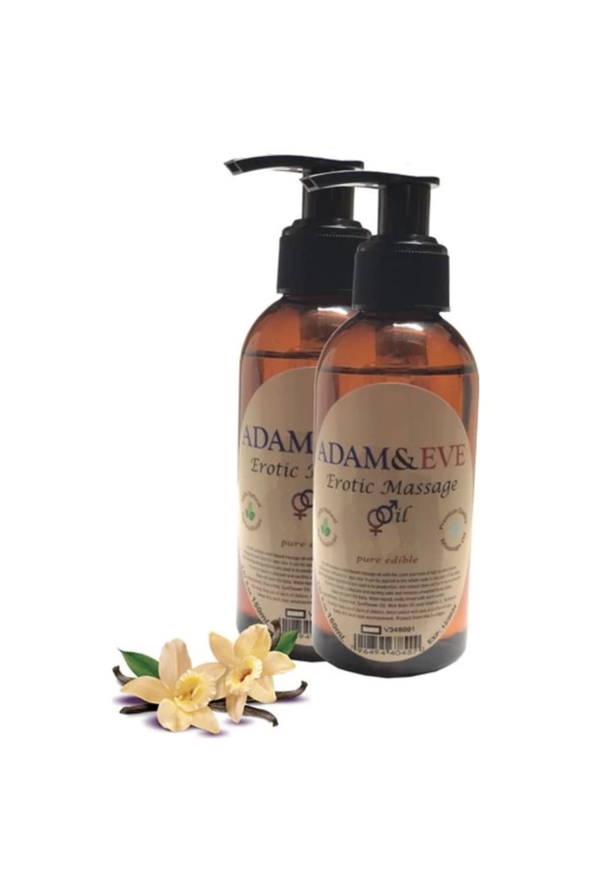 Adam & Eve Vanılla Massage Oil 2 Adet Vanilya Aromalı Vücut Masaj Yağı