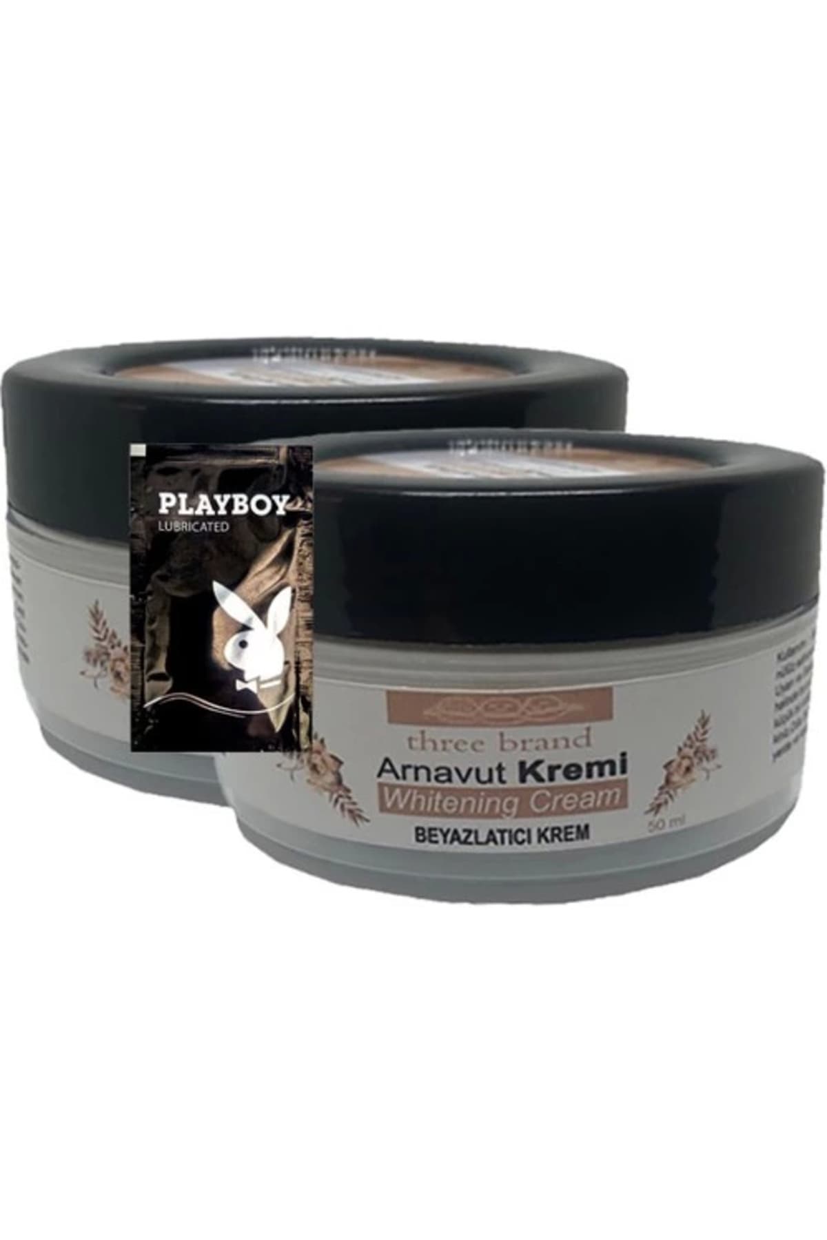 Three Brand Arnavut Kremi 1+1 Whitening Cream Bölgesel Aklık Kremi 50 ml + 1 Tane Hediye Jel