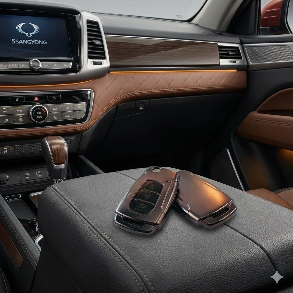 Torres Musso Korando Uyumlu Smart 3 Buton Silikon Oto Anahtar Kumanda Kabı Kılıf Gri