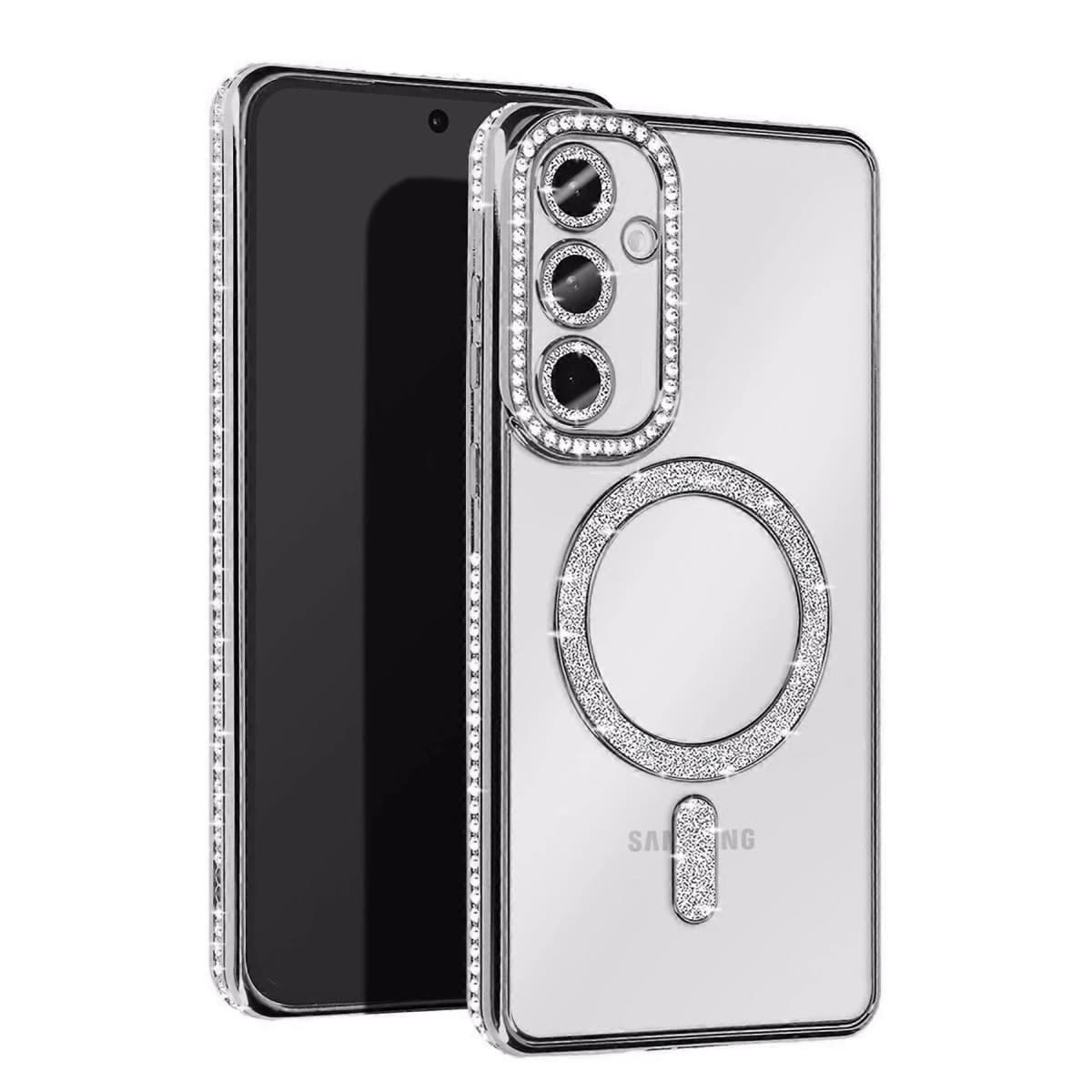 Galaxy A36 Joke Simli Magneticsafe Kılıf - Gümüş