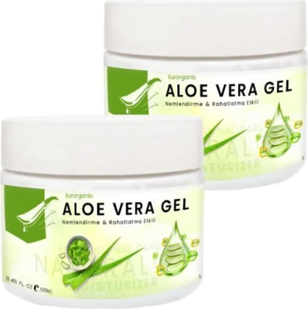 Eurorganic Aloe Vera Jel Cildiniz Için Ferahlama ve Nem Dokunuş 100 ml x 2 Adet