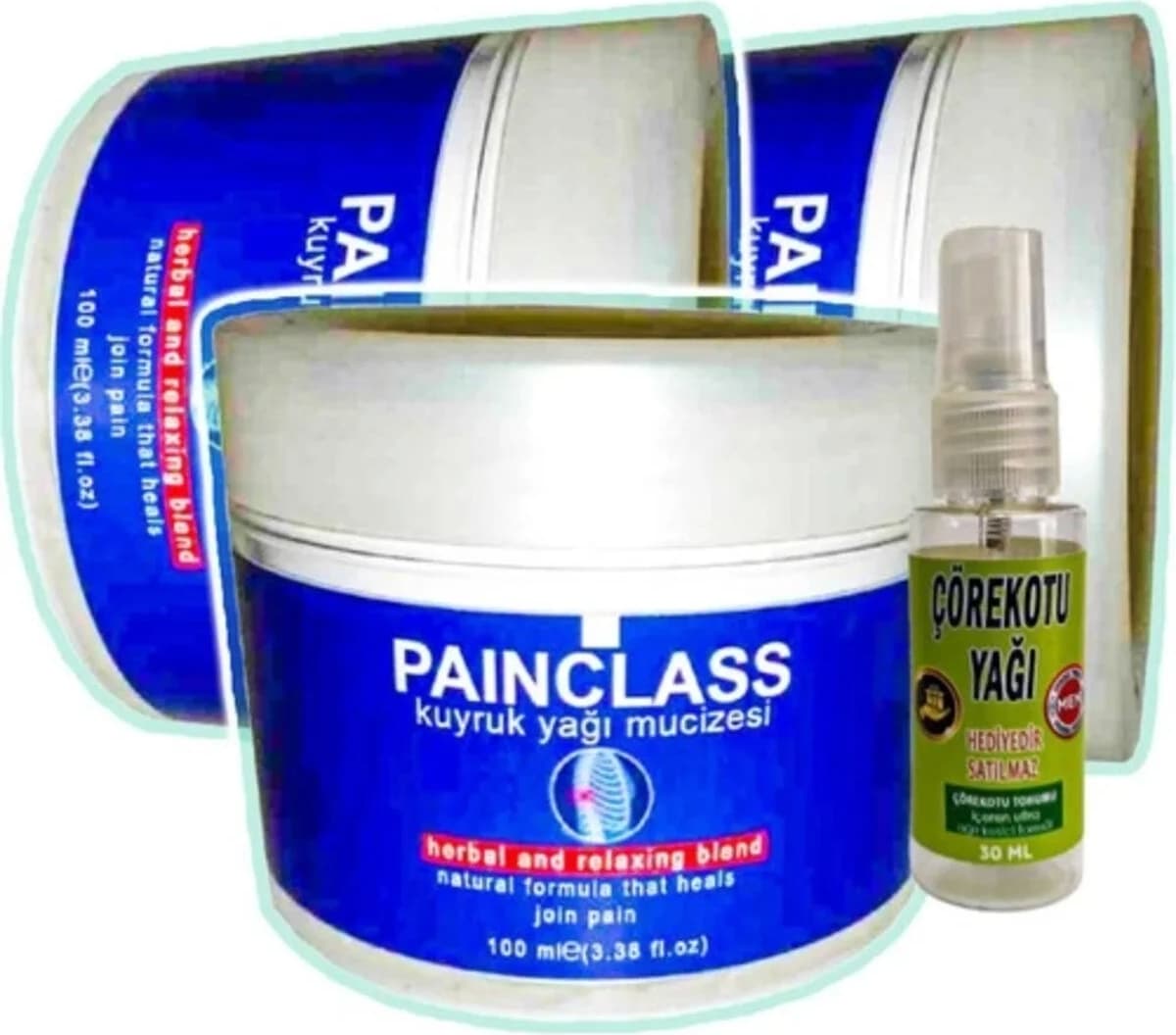 Süper Paın Class Kuyruk Yağı Kremi x 3 Adet + Çörek Otu Yağı 30 ml
