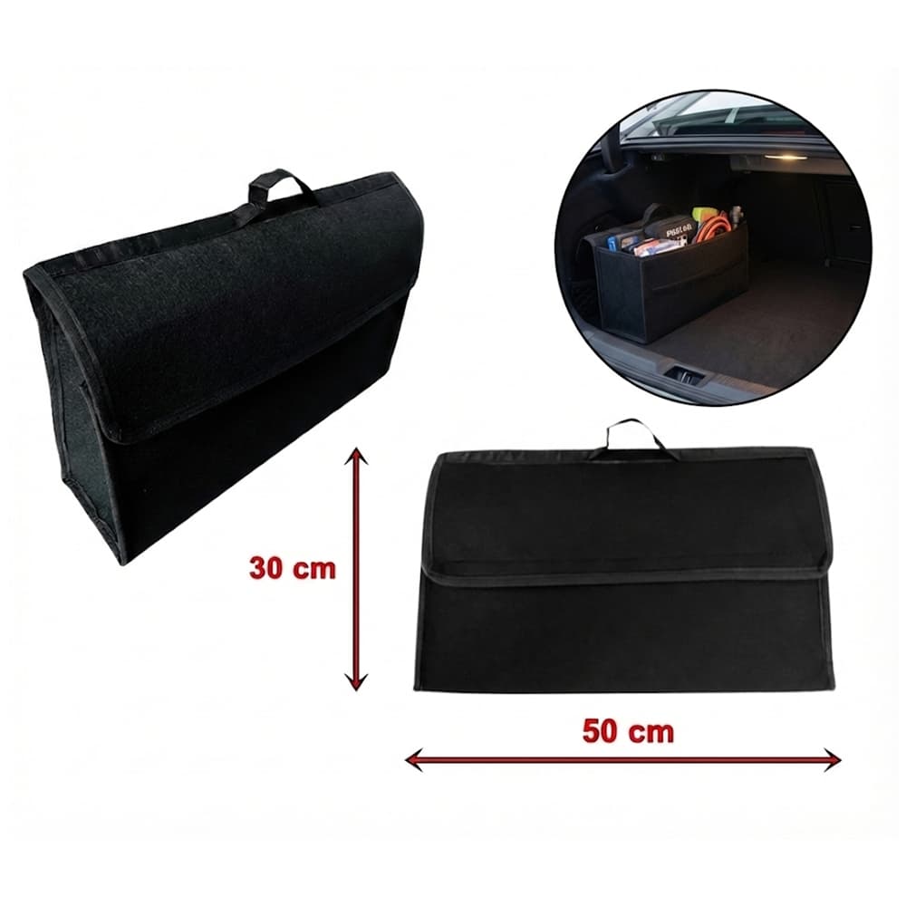 Halı Bagaj Çantası Avadanlık Düzenleyici Organizer 30x50cm Siyah