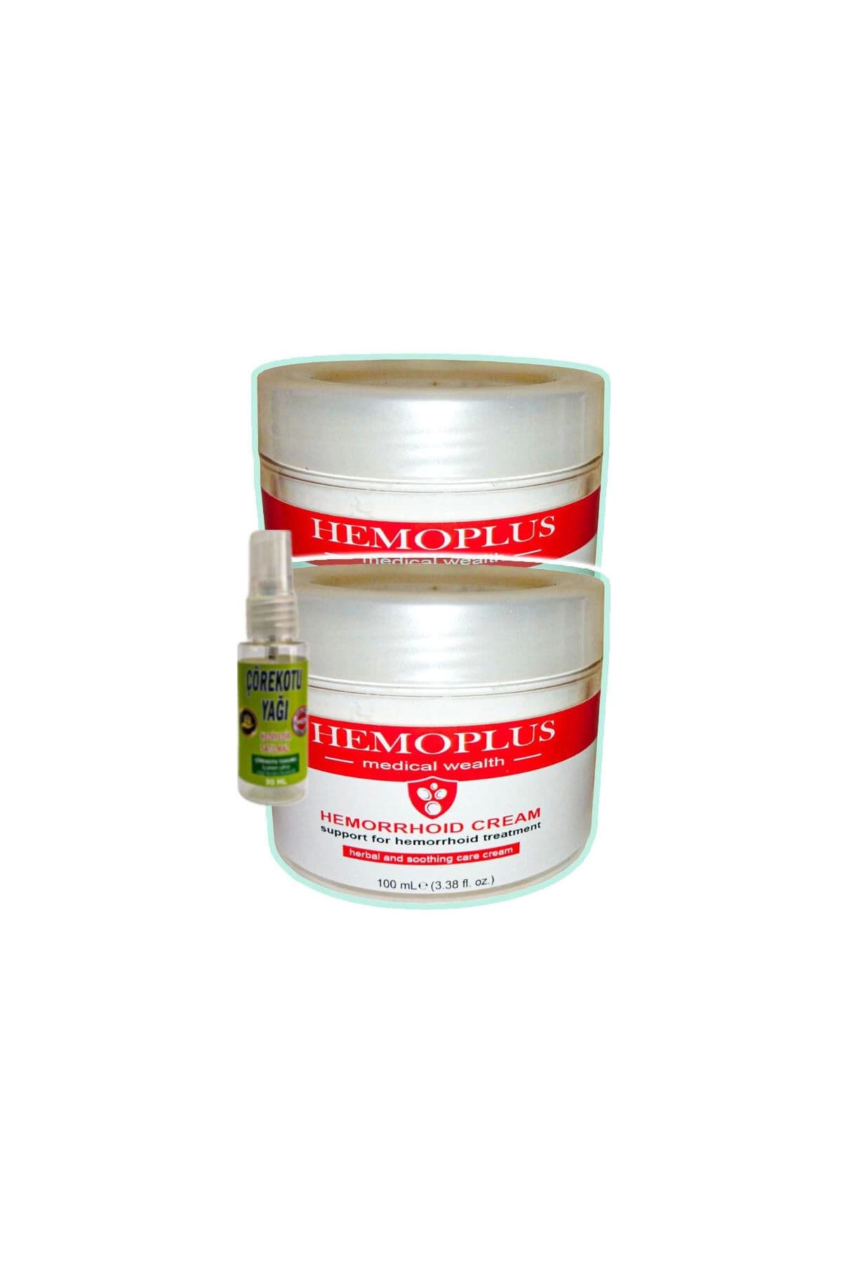 Hemoplus 2x100 ml Rahatlama Bakım Kremi + 30 ml Çörek Otu Yağı ile