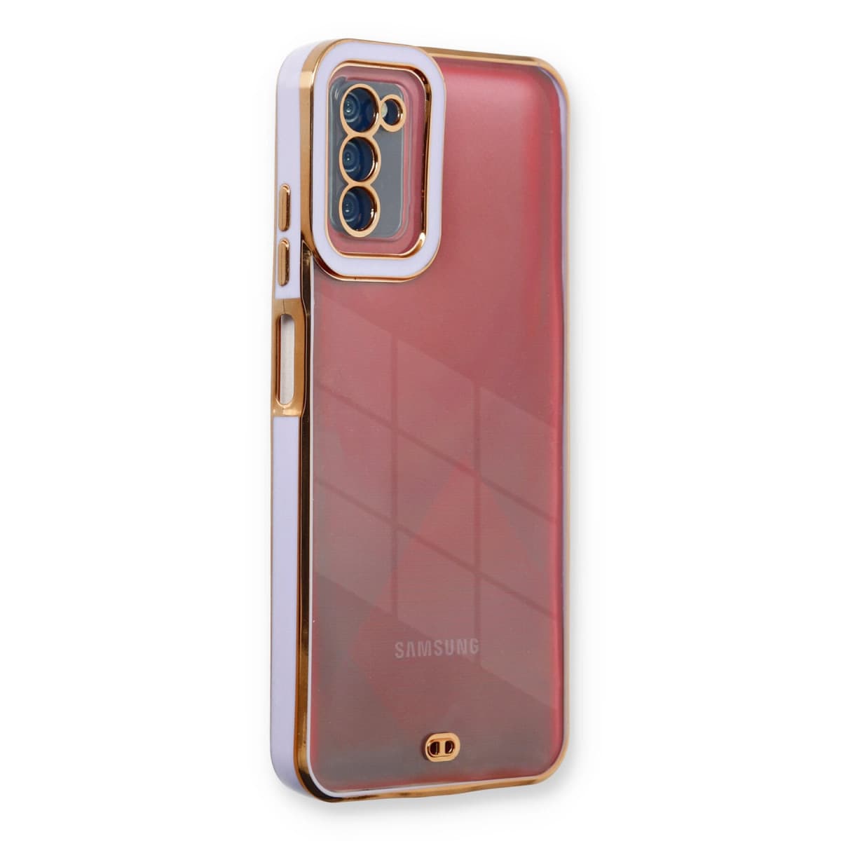 Galaxy A03S Kılıf Liva Lens Silikon - Lila