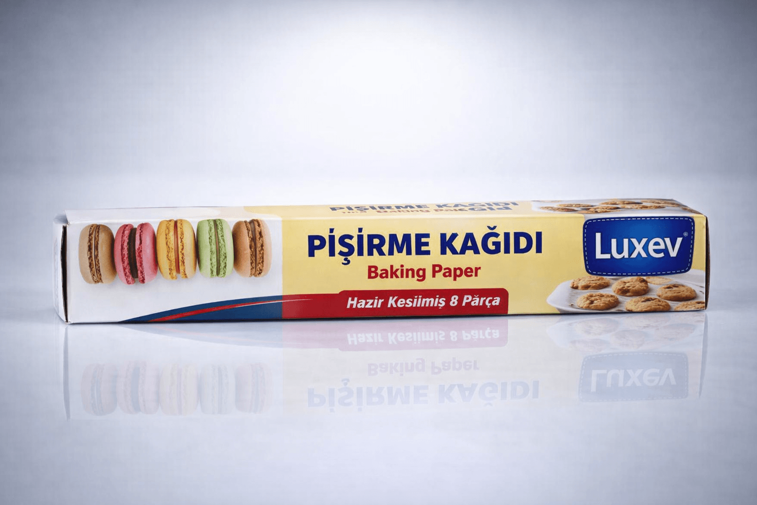 Luxev Pişirme Kağıdı Hazır Kesilmiş 8 Parça Yağlı Kağıt Fırın Kağıdı Baking Paper