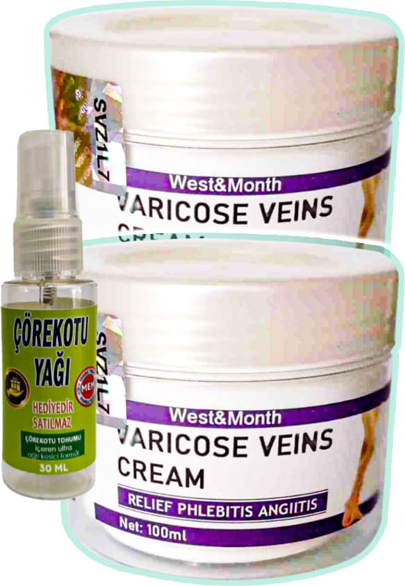 Varicose Veins 100 ml 2 Adet West&month Varislerinize Krem + Çörek Otu Yağı Teskin Yağı 30 ml