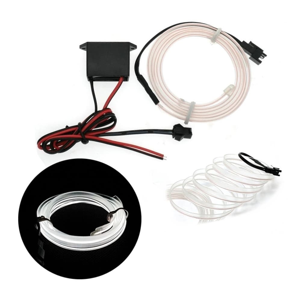 Fitilli İp Neon Led Torpido Şeridi 2 Metre Beyaz