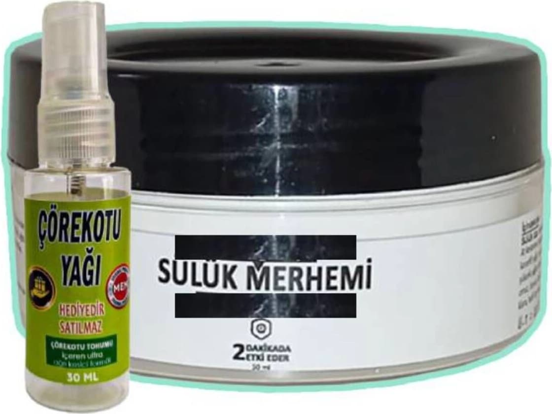 Etkili Sülük Merhemi Tüm Vücutmasajkremi 50 ml + Çörekotu Yağı