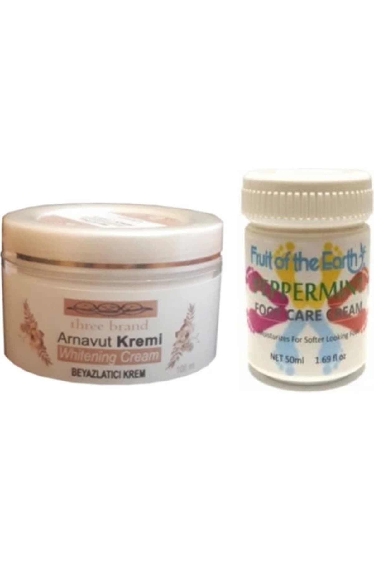 Hintohu Three Brand 100ML Arnavut Aklık Kremi+Foot Care Cream 50ML Ayak Bakım Kremi Nane Ferahlığı