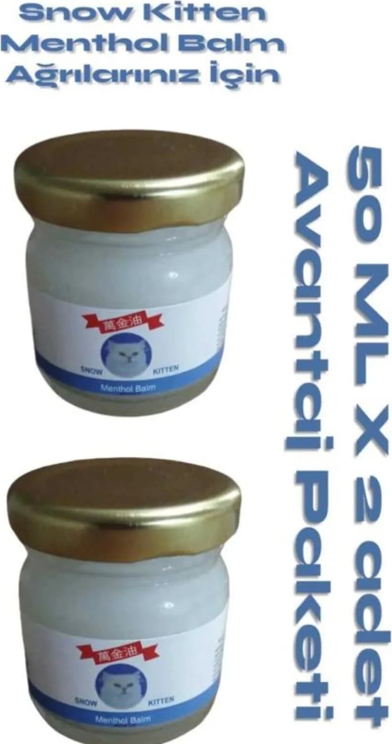 Süper Snow Kitten Menthol Aromalı Masaj Kremi 50 ml 2 Adet