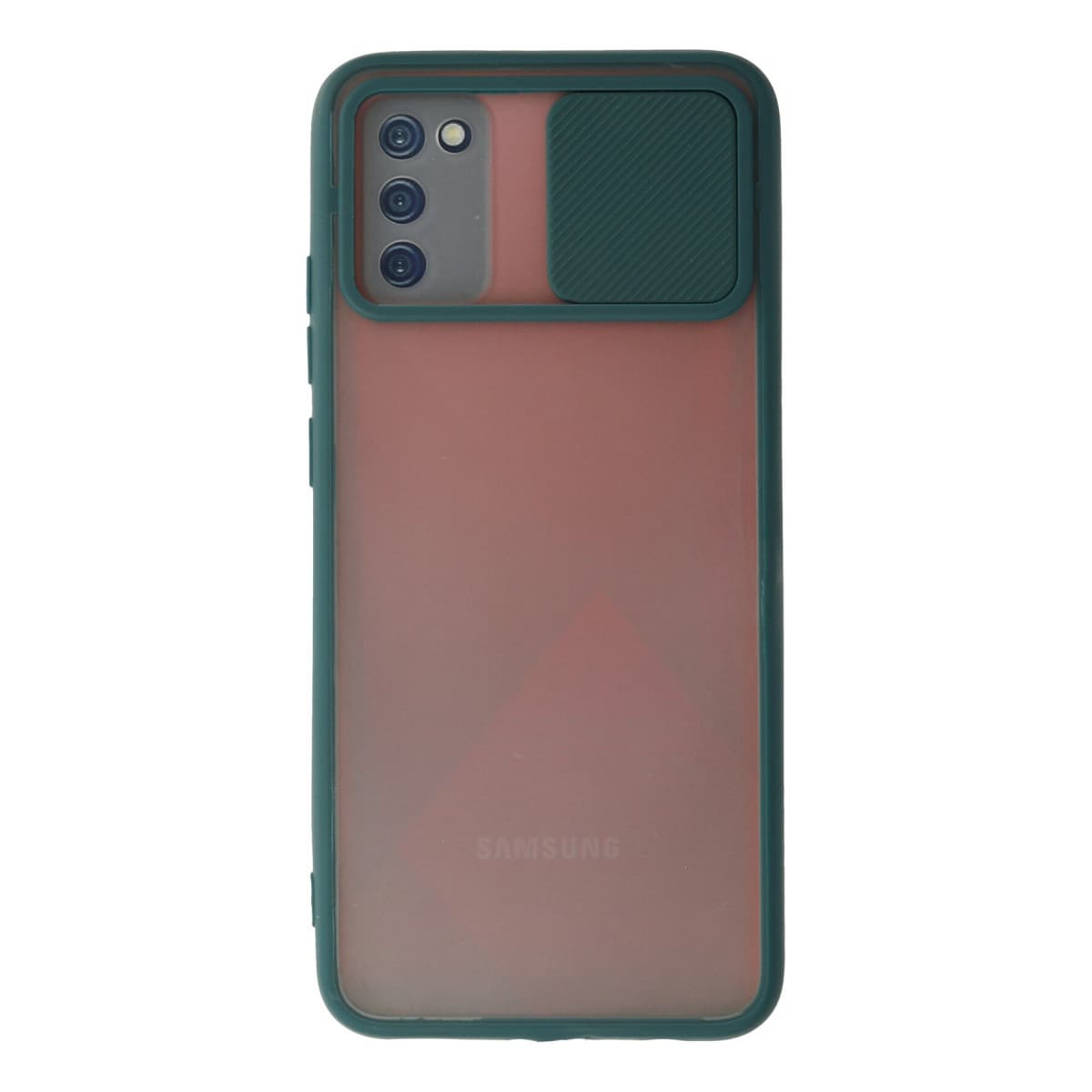 Galaxy A03S Kılıf Palm Buzlu Kamera Sürgülü Silikon - Yeşil