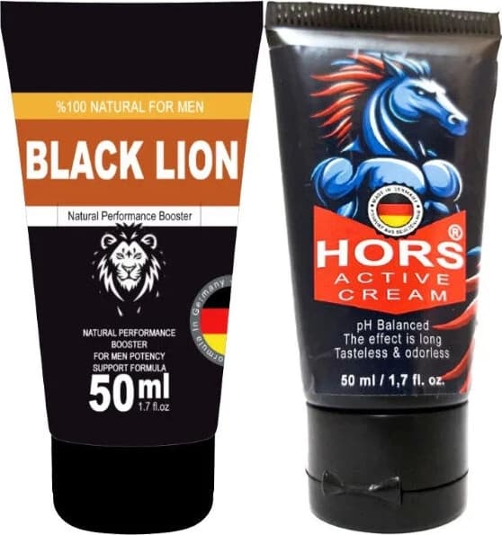 Black Lion Booster 50 ml + Hors Active Cream 50 ml / Erkeklere Özel Krem Seti