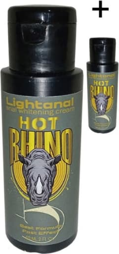 Hat Rhino Analwhiteningcream 2 Adet Hem Kadın Hem Erkekler Içìn Analbeyazlatıcı Krem 60 ml