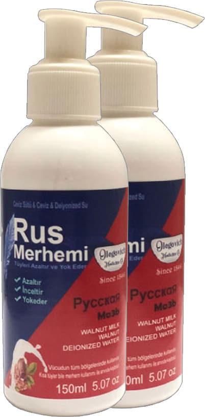 Glegnd Blue Tüylere Krem 2 Tane x 150 ml Cevizli & Ceviz Sütlü Russ Merhemi