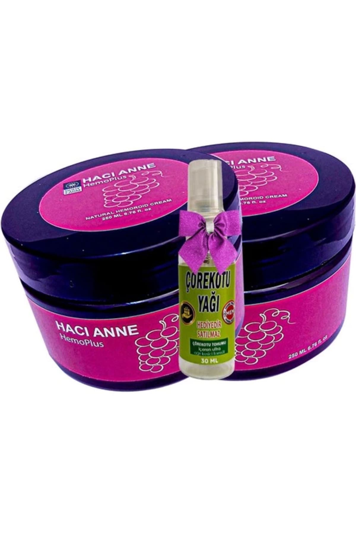 Hacı Anne Hemoplus Kremi 200 ml x 2 adet + Çörek Otu Yağı 30 ml