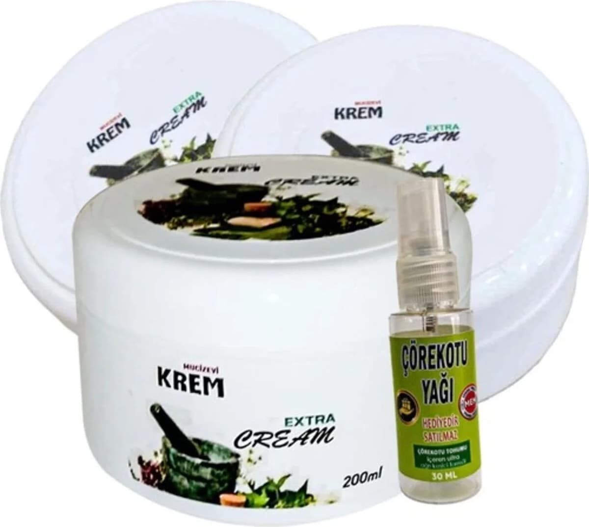 Muzicevi Krem 3ADET Bölgesel Bakım Relax Kremi 125 ml + Yanında Hediye 30 ml Çörek Otu Yağı