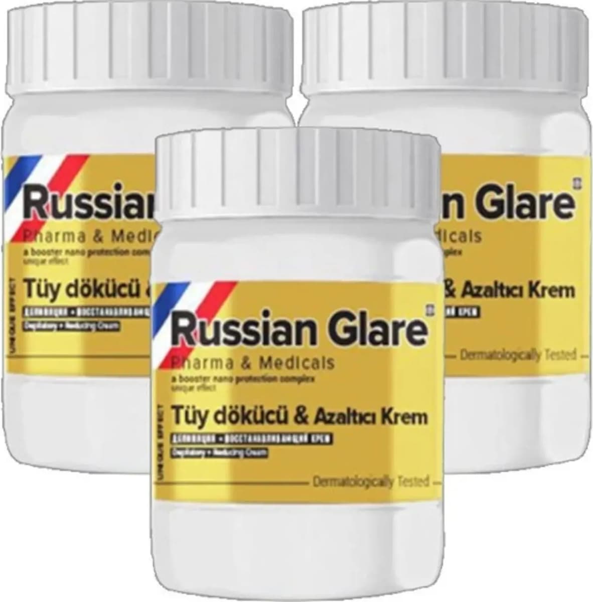 Süper Russ Glare Tüylere Krem Nano 3 Adet x 50 ml Russ Merhemi