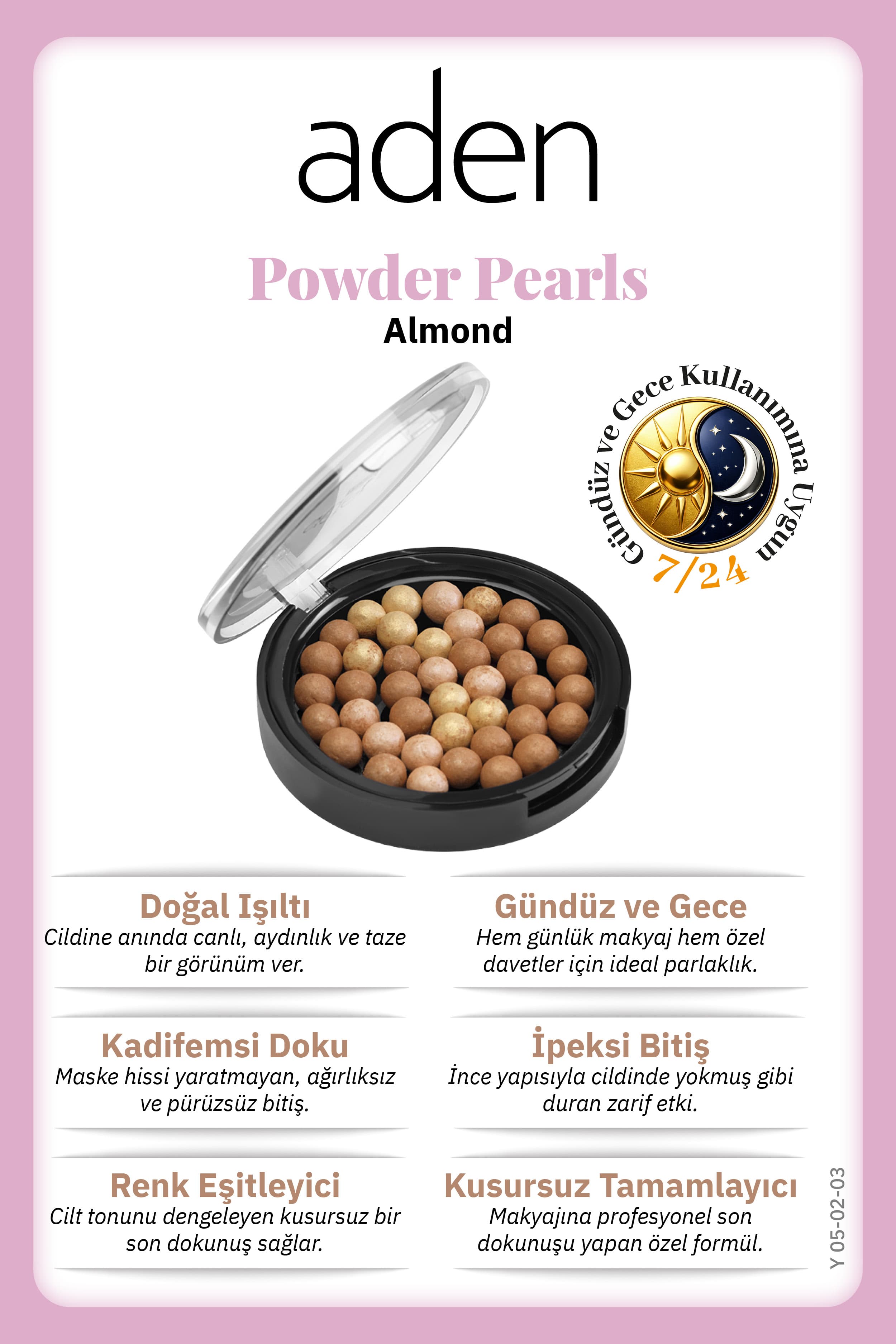Aden Powder Pearls - Top Allık 03 Almond(Badem)