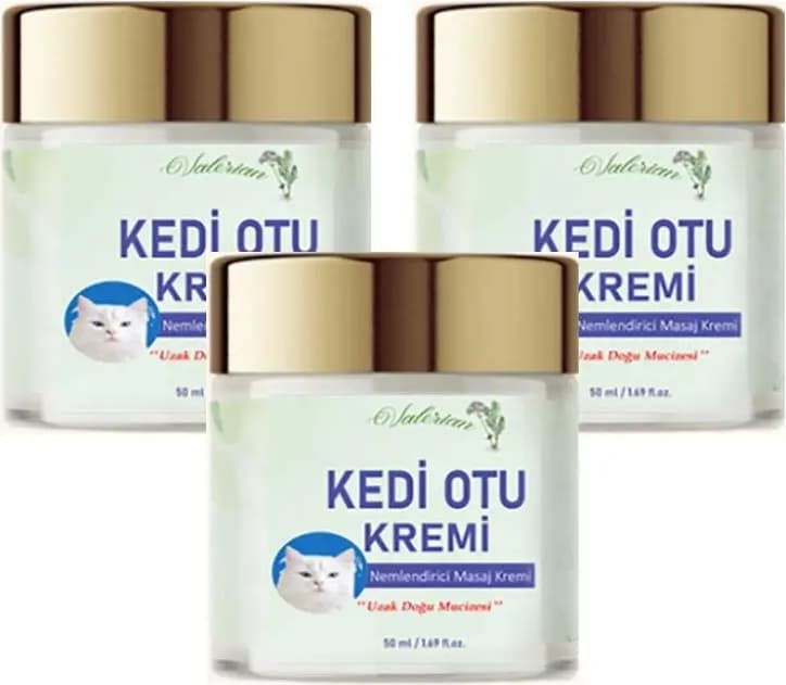 Kedi Otu Kremi 50 ml 3 Adet Kafur Ağacı Yağı Içerikli Krem