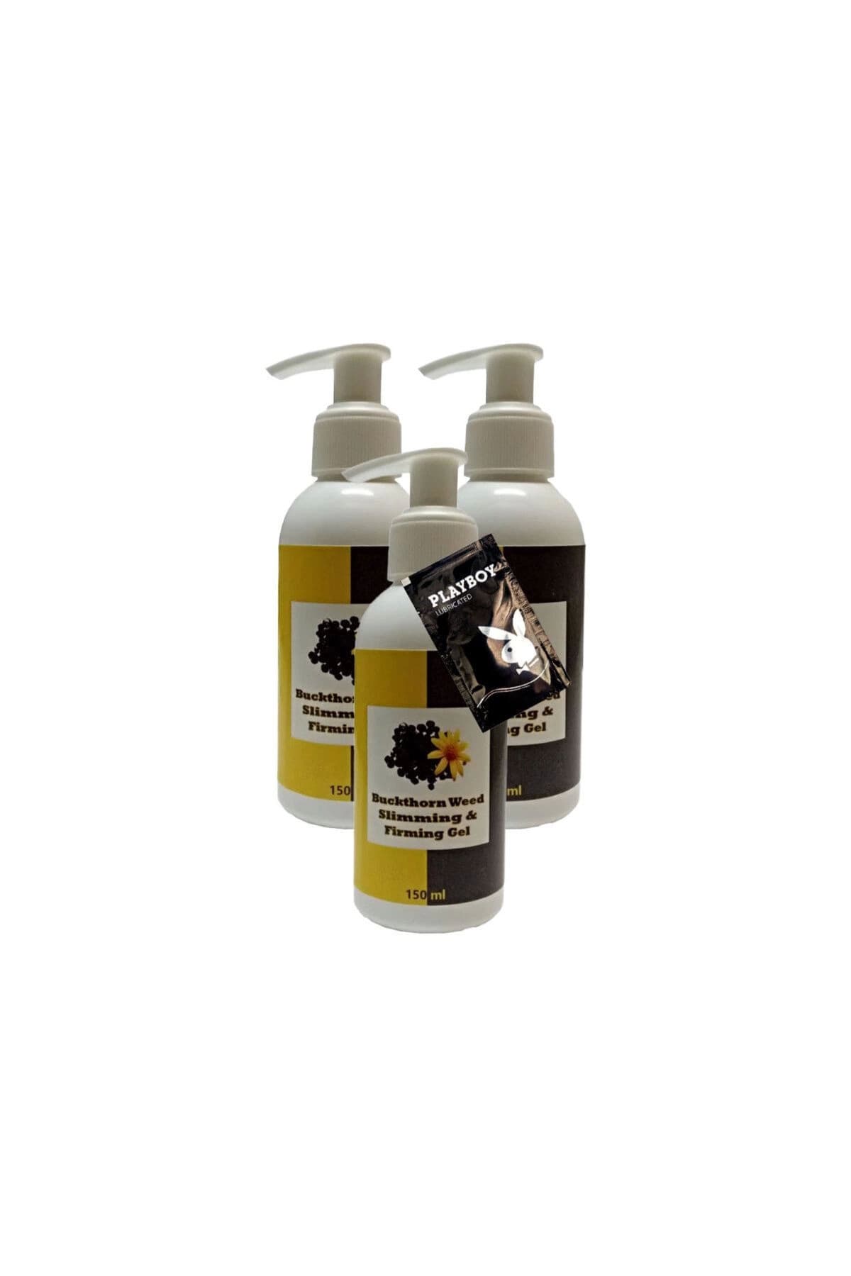 Buck thorn Weed Slimming Bacak Bel Bakım Masaj Kremi 3x150 ml + 1 Adet Jel ile
