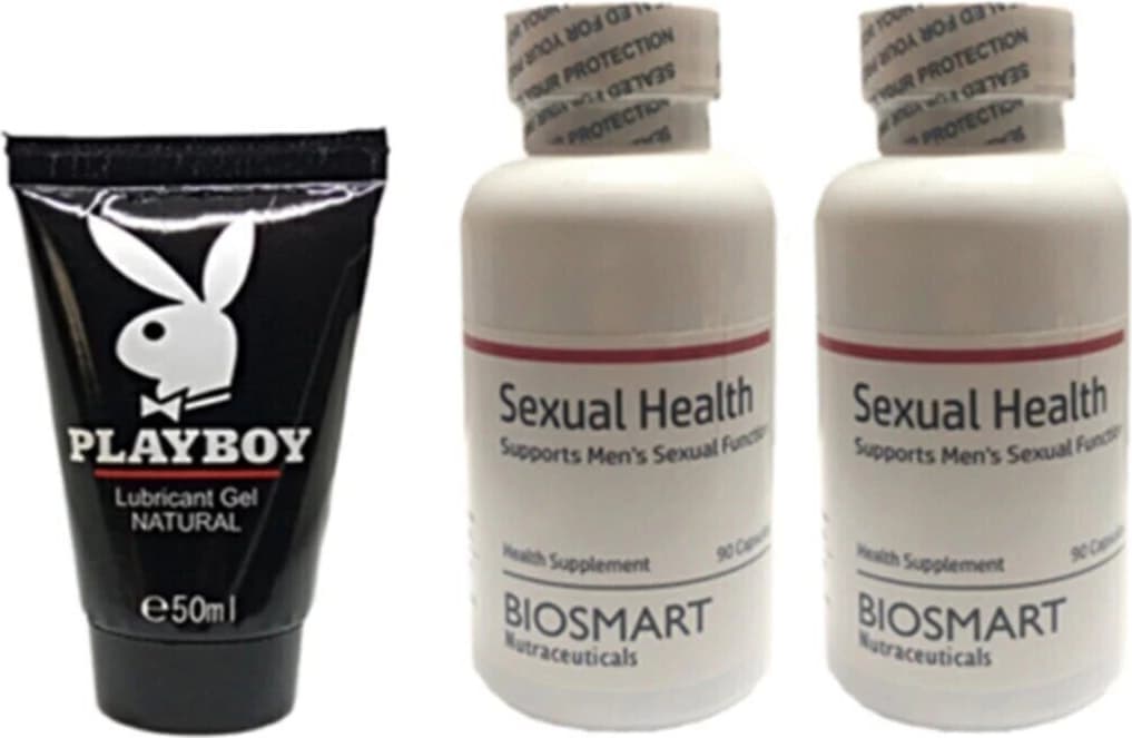 Playboy Lubricant 50 ml Kayganlaştırıcı + Sexual Health 90lı Erkeklere Özel 2 Adet