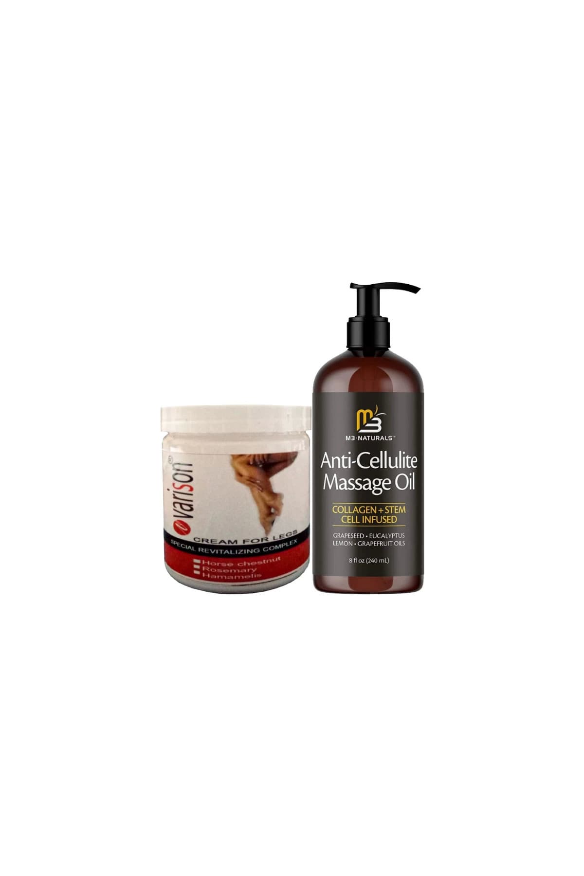 Varison 200 ml Varislere Son Kremi + Anti-Cellulite Massage Oil Selülitlere Karşı 240 ml Masaj Yağı