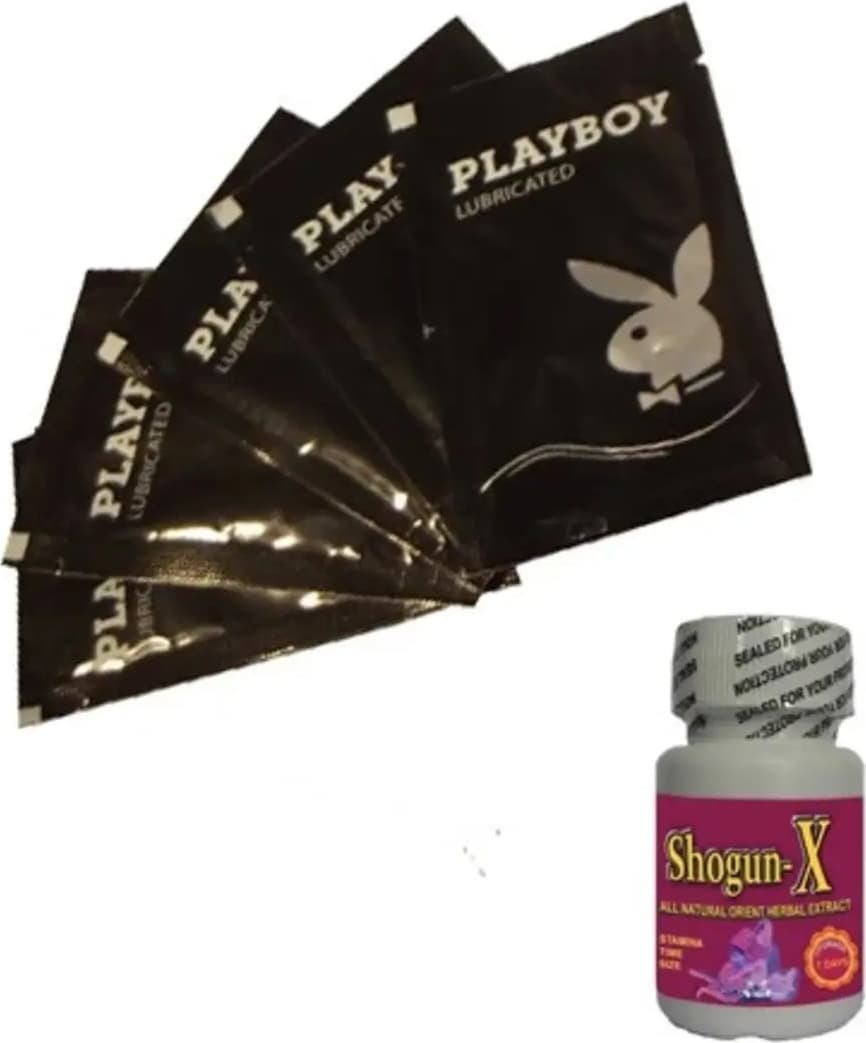 Playboy Lubricated Gel 5 x 5ml Jel + 10LU Shogunx Erkeklere Özel