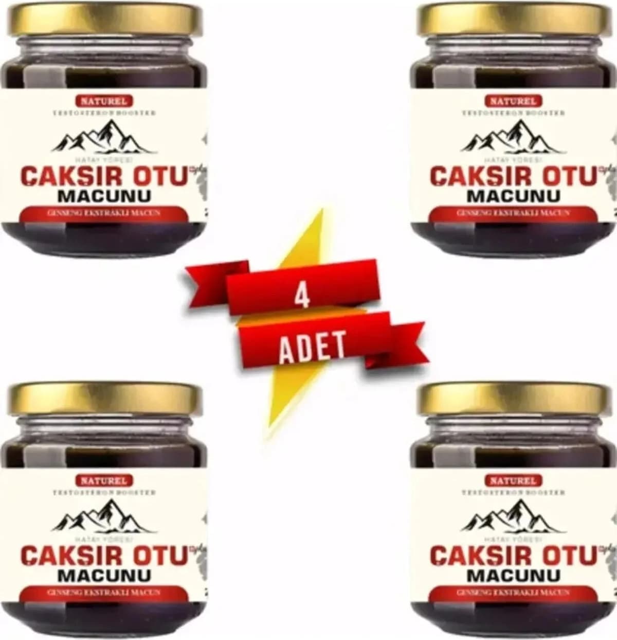 Erkeklere Çok Özel 24 Saat Hatay Yöresi Çakır Otu Macunu 240 gr x 4 Adet