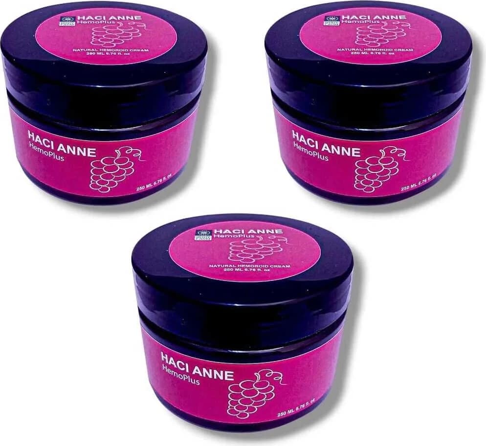 Süper Hacı Anne Hemoplus Natural Kremi 250 ml x 3 Adet
