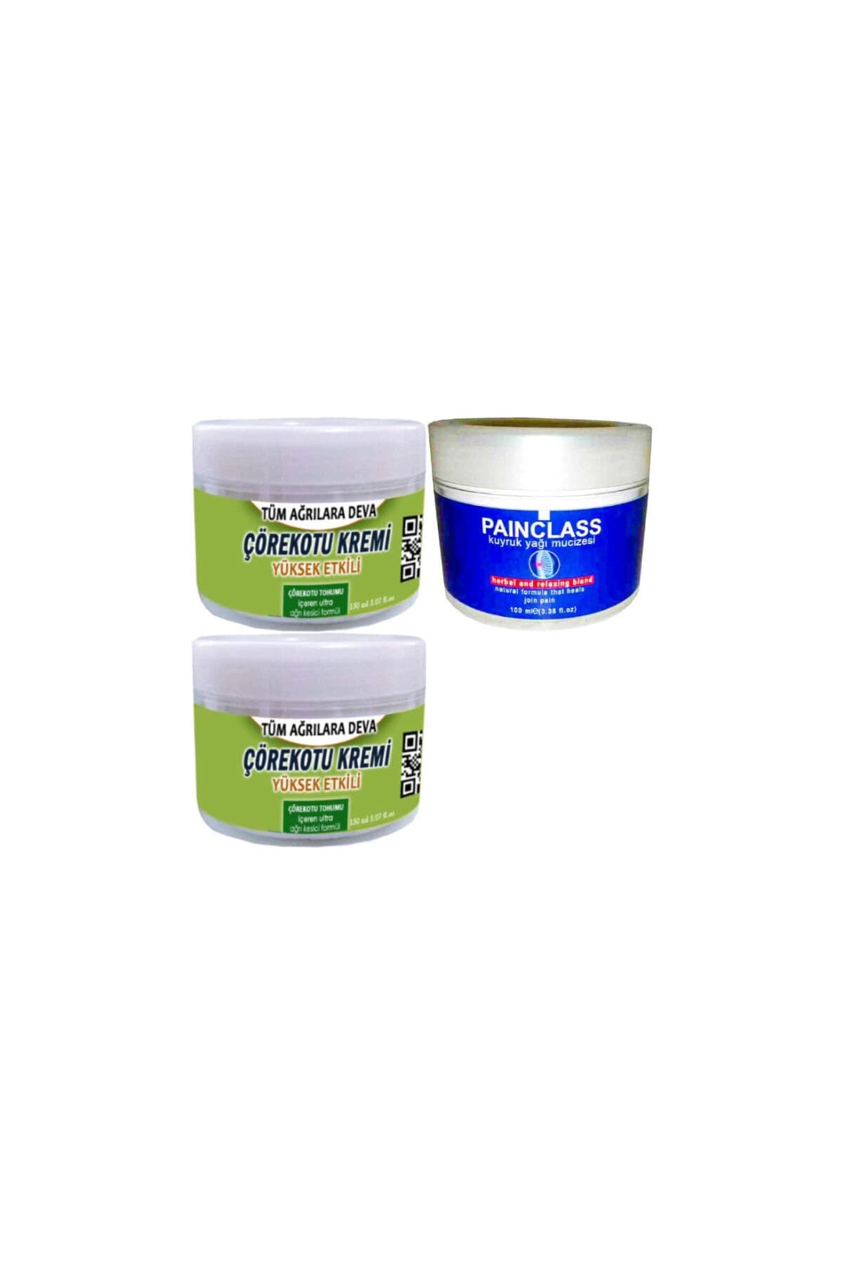 Çörek Otu Rahatlatıcı Krem 2x150 ml+Painclass 100 ml Kuyruk Yağı Kremi