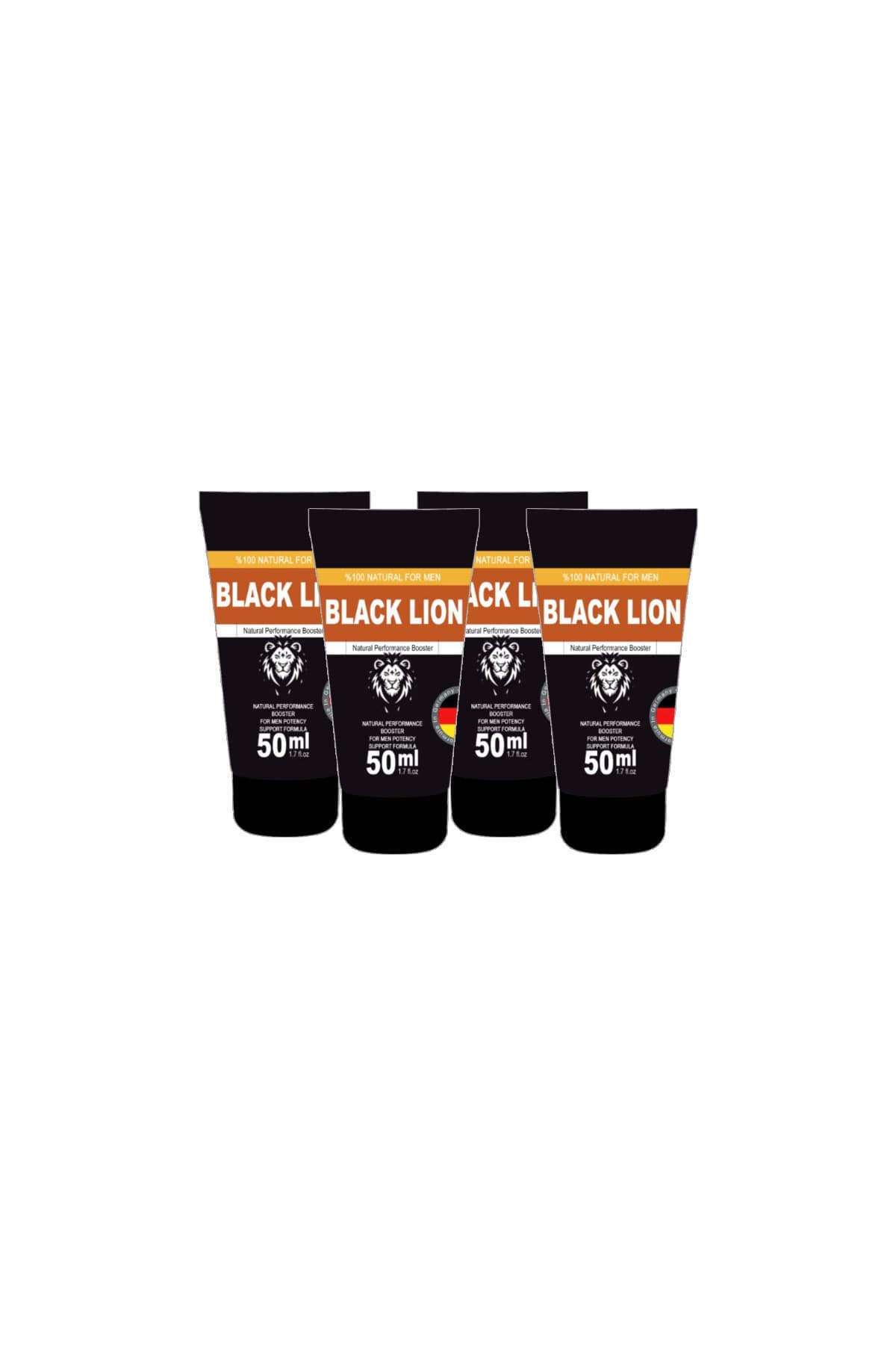 Black Lion 4 Tane x 50 ml Men Booster Krem Erkeklere Özel Anlar İçin Hareketlendirici Krem
