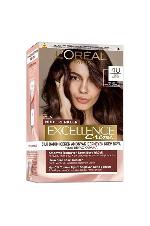 Paris Saç Boyasi & Excellence Nude Renkler 4U Kahve