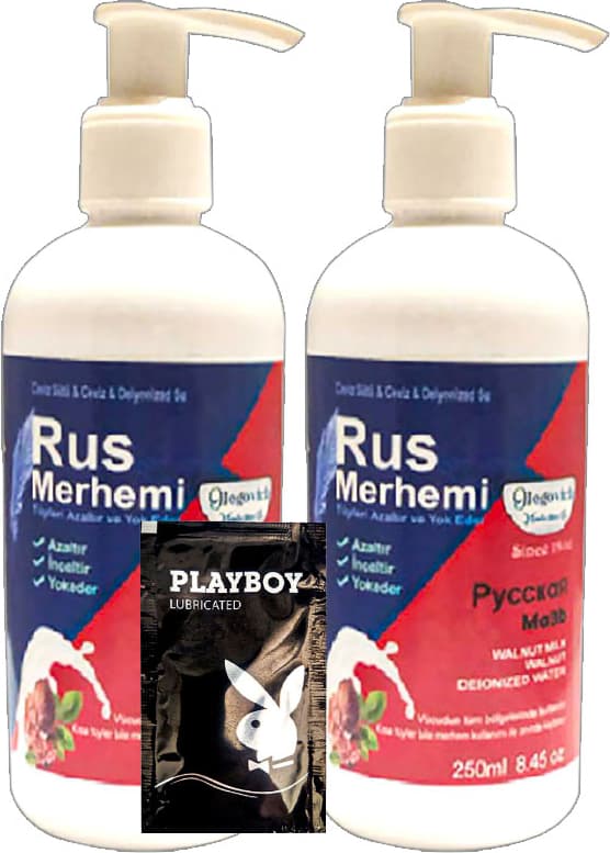 Rus Merhemi Glegnid Tüykrem2 Adet X 250 Ml Ceviz Sütlü & Cevizli Rus Merhemi + Yanında Jel