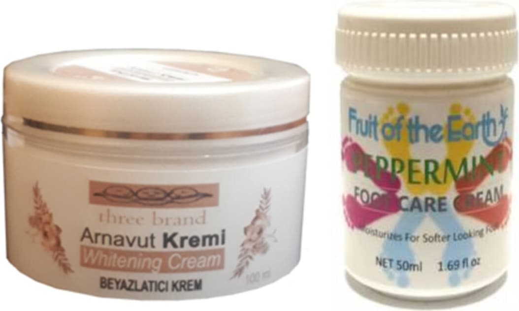 Hintohu Three Brand 100ML Arnavut Aklık Kremi+Foot Care Cream 50ML Ayak Bakım Kremi Nane Ferahlığı