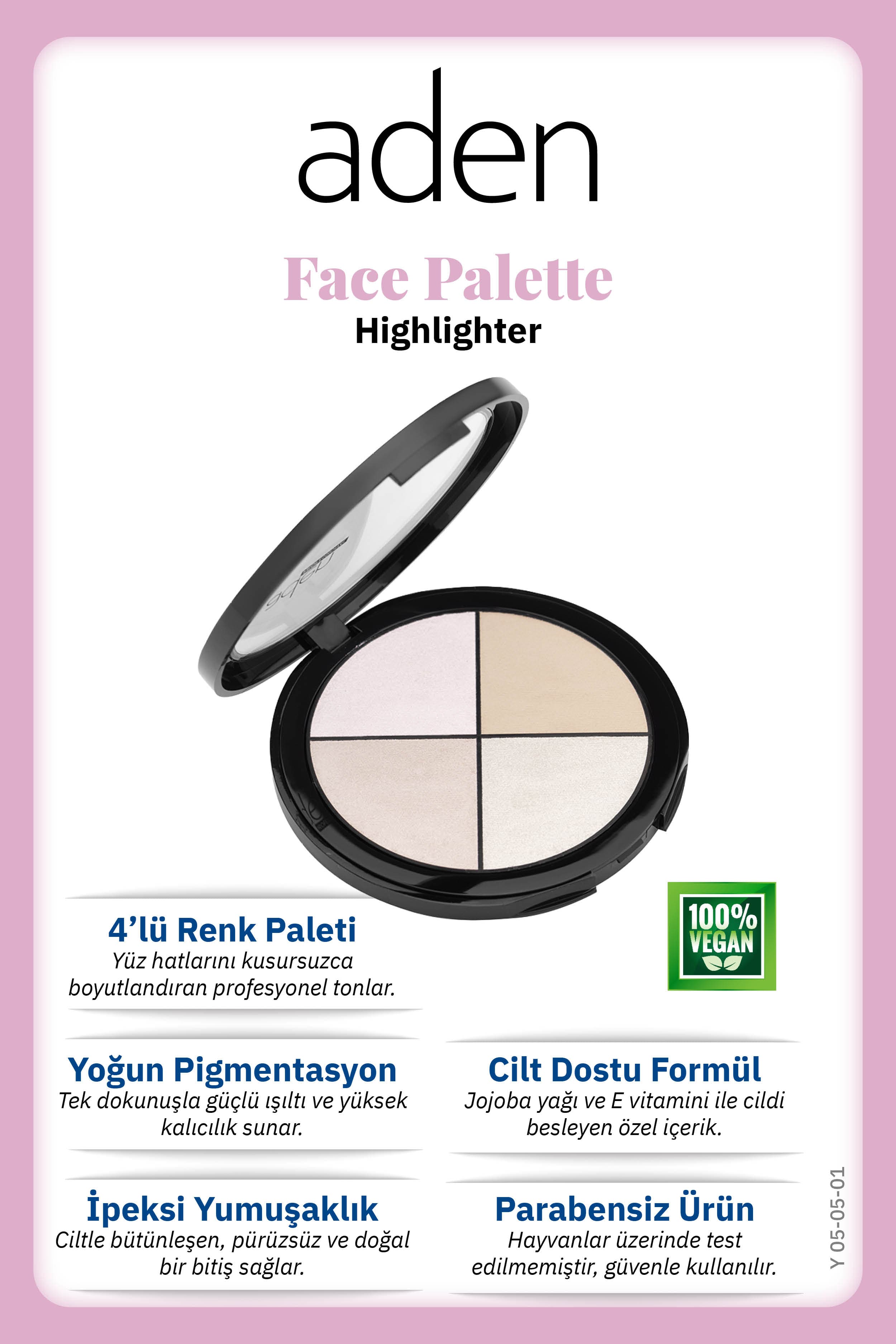 Aden Highlighter Palette - Aydınlatıcı Palet