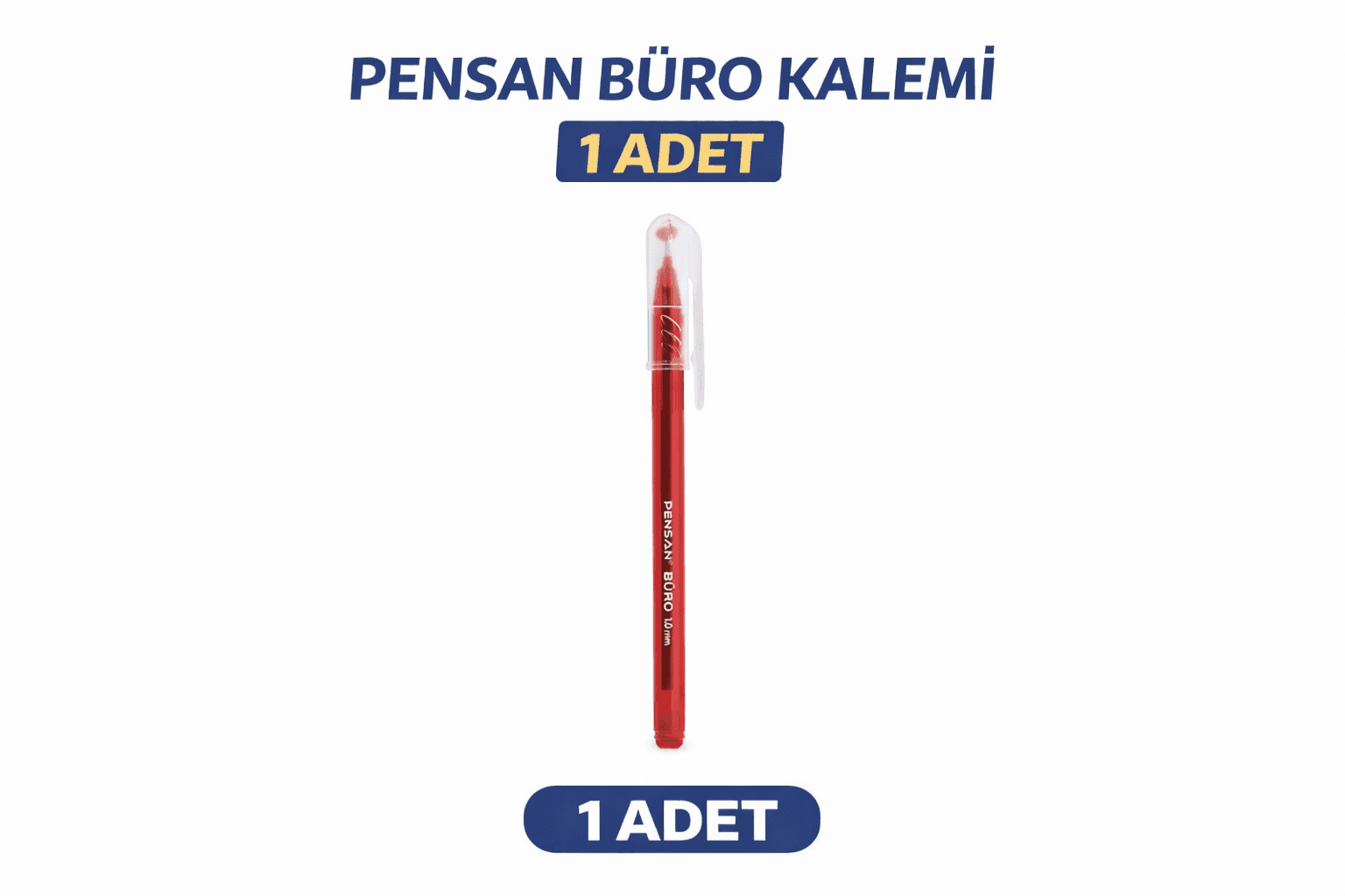 Pensan Büro 2270 Kırmızı Tükenmez Kalem 1.0 mm Medium Yerli Üretim 1 Adet