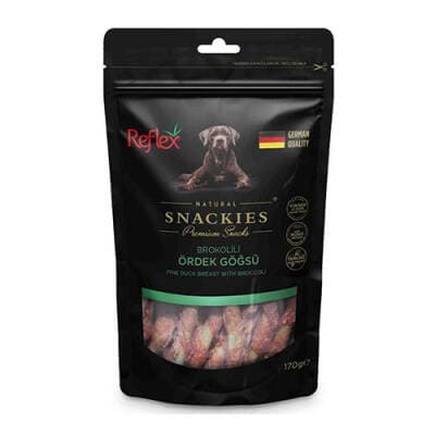 Snackies Natural Brokolili Ördek Göğsü Tahılsız Köpek Ödül Çubuğu 170 Gr