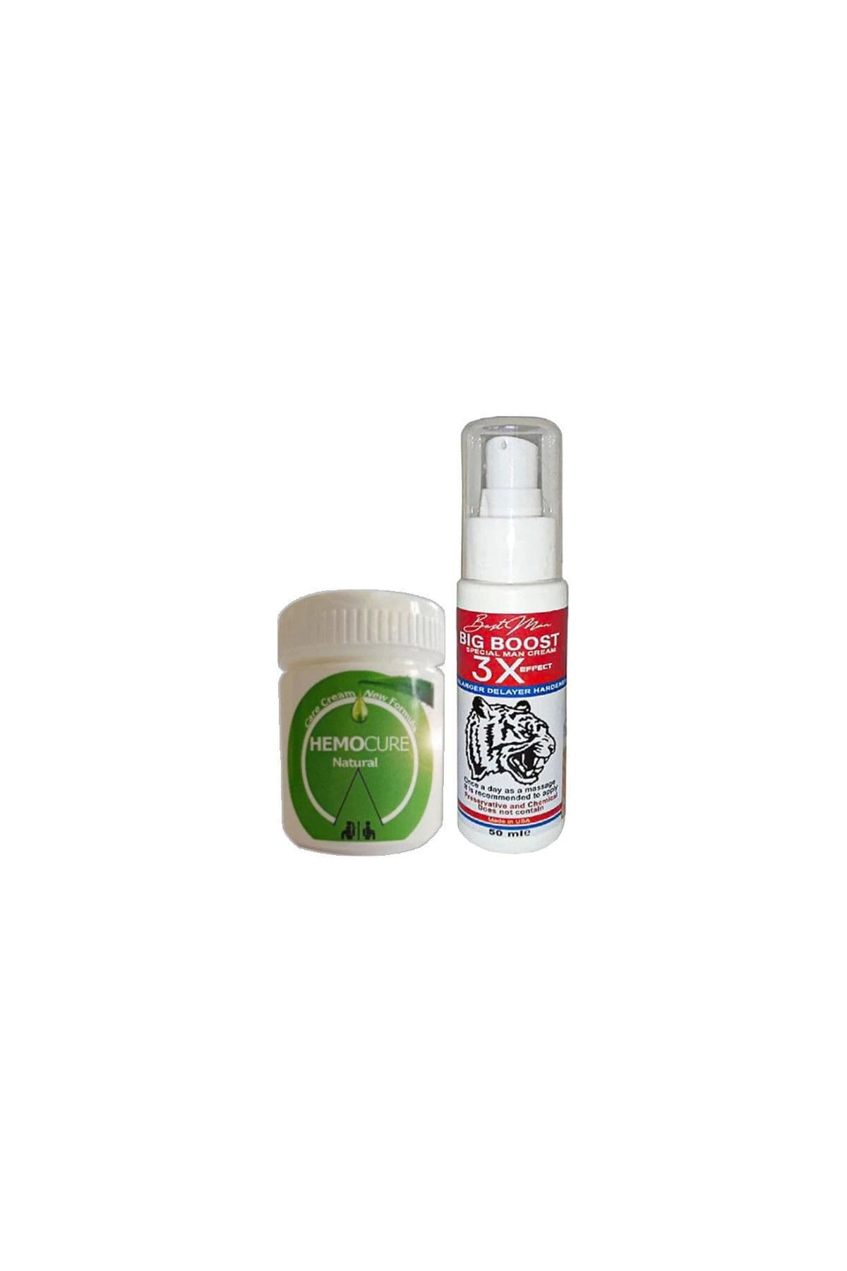 Hemocure Natural Rahatlatıcı Bakım Kremi + Big Boost Erkeklere Özel Geliştirici Ürün 50 ml