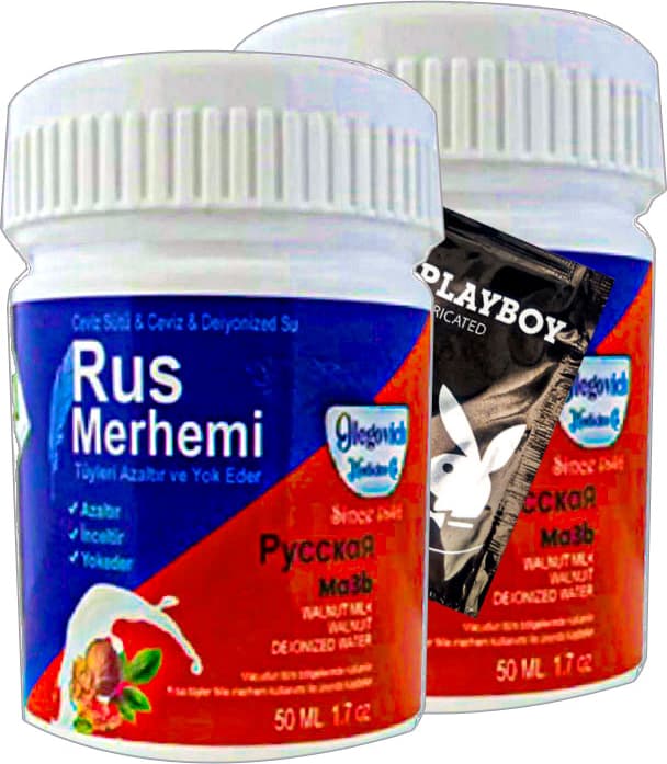 Rus Merhemi Glegnid Blue Rus Merhemi  22-2:0311 2 Tane 50 Ml Tüy Kremi+ Yanında Jel