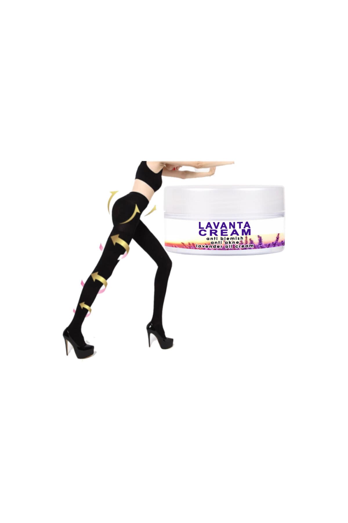 Lavanta Cream Akneye Sivilceye 50 ml + (L-XL) Mikro Kapsüllü Şekillendirici Tayt