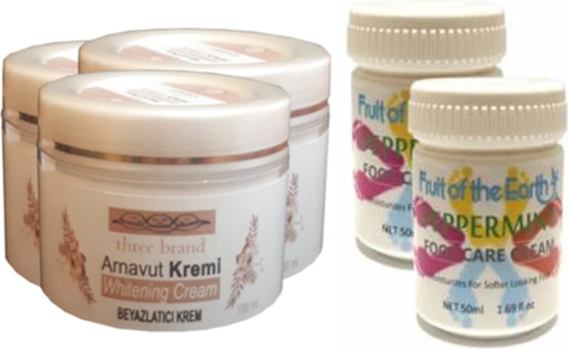 Hintohu Three Brand 100ML Arnavut Aklıkkremi 3AD+FOOT Carecream 50ML Ayakbakımkremi Naneferahlığıve
