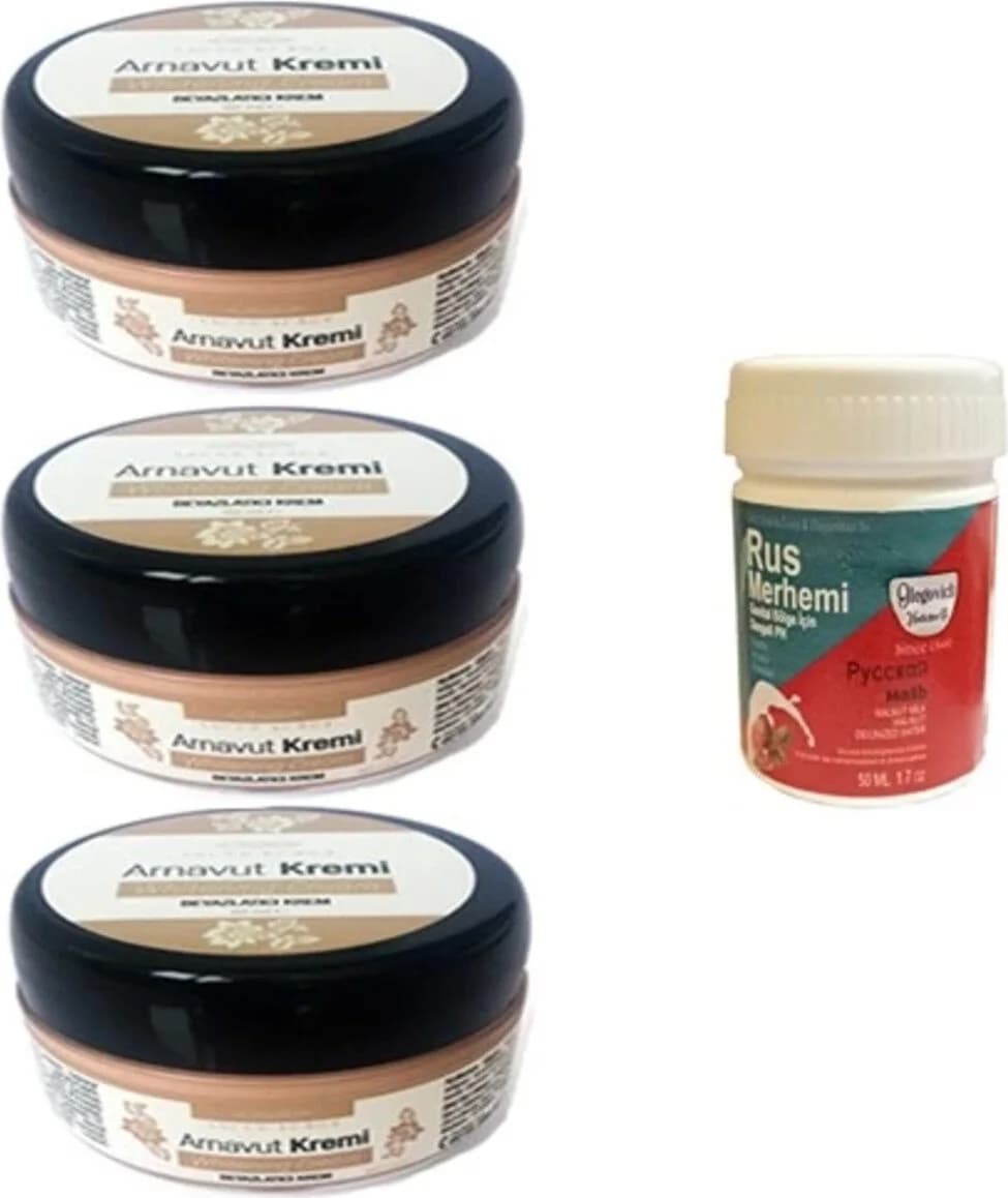 Süper Three Brand Arnavut Kremi 3 Adet + Rus Merhemi 50 ml 1 Adet