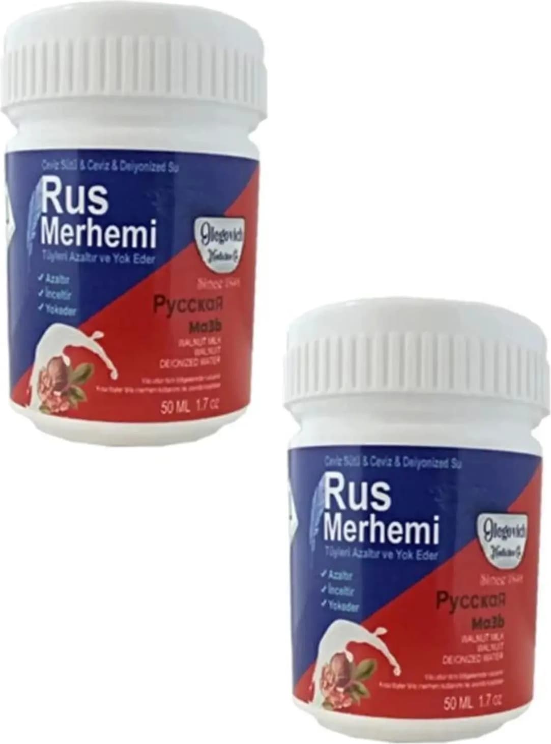 Süper Rus Merhemi Tüy Azaltıcı ve Yok Edici Kremi 50 ml x 2 Adet