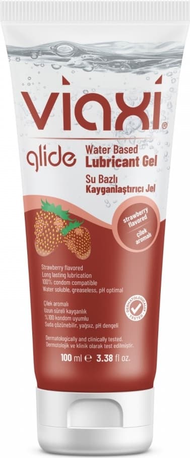 Viaxi Glide Çilek Aromalı Kayganlaştırıcı Jel 100ml