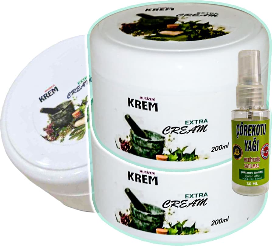Mucizevi Krem 3 Adet 125 ml + Çörek Otu Yağı Yağı 30 ml