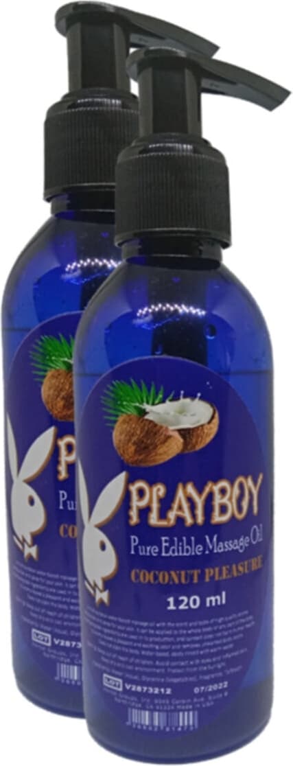 Playboy Pure Edible Massage Oil 120ML Hindistancevizi Aromalı Masaj Yağı 2 Adet